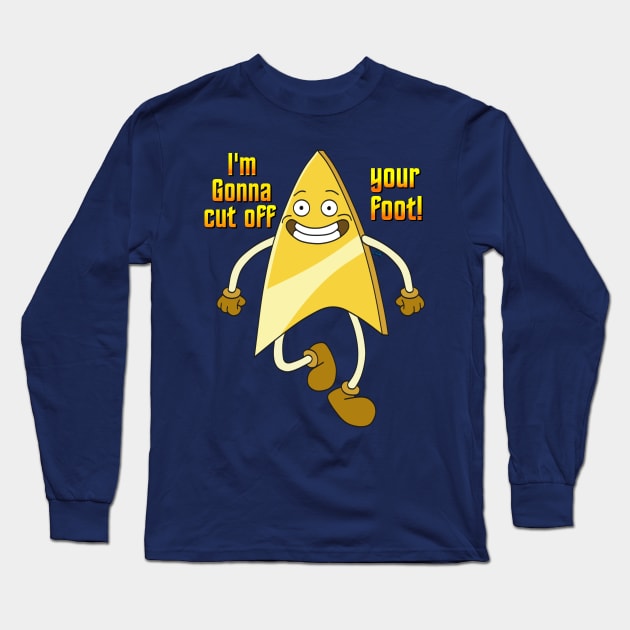 Badgey "I'm gonna cut off your foot!" Long Sleeve T-Shirt by corzamoon